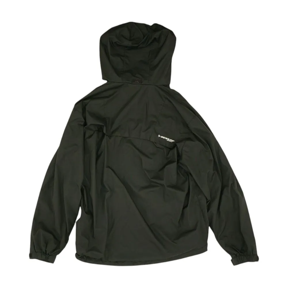 Black Solid Rain Jacket