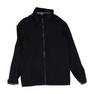 Black Solid Rain Jacket