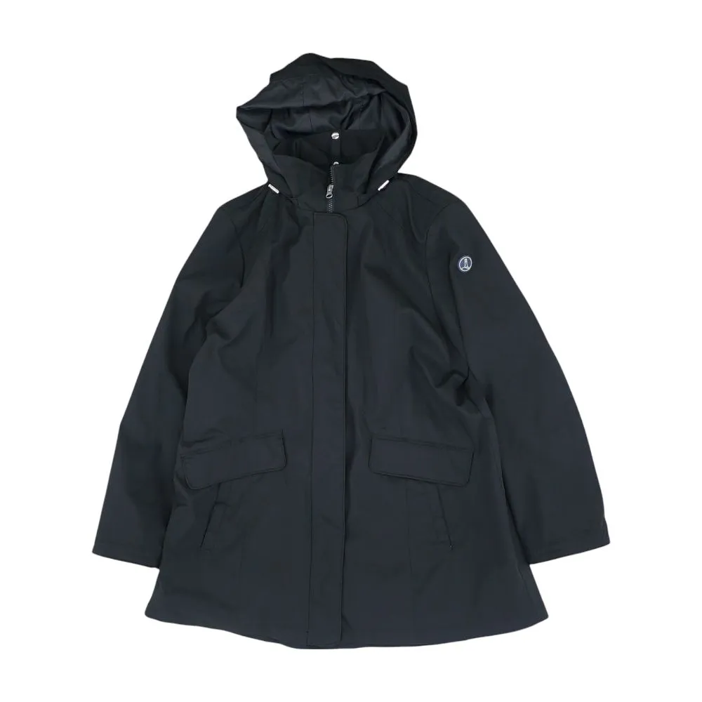 Black Solid Rain Jacket