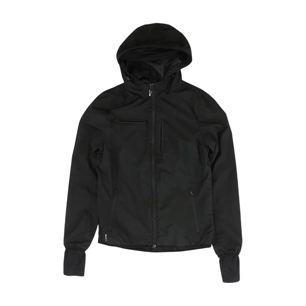 Black Solid Rain Jacket