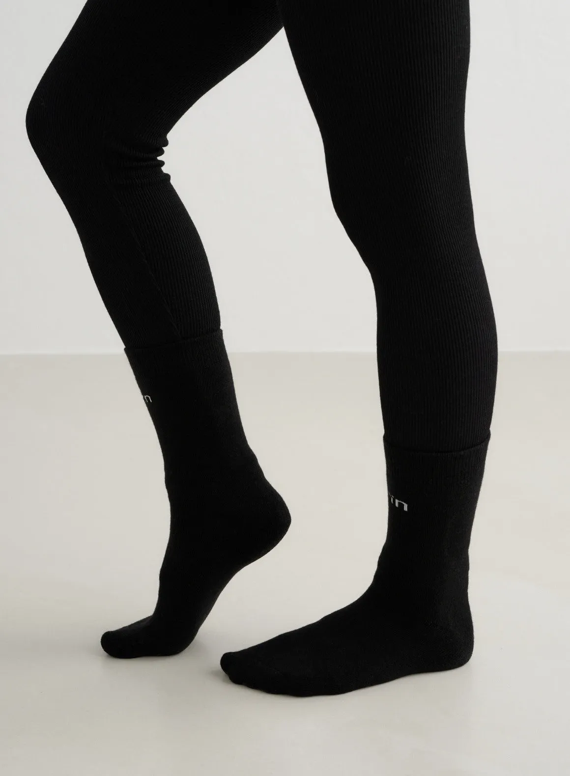 Black Thermo Wool Socks