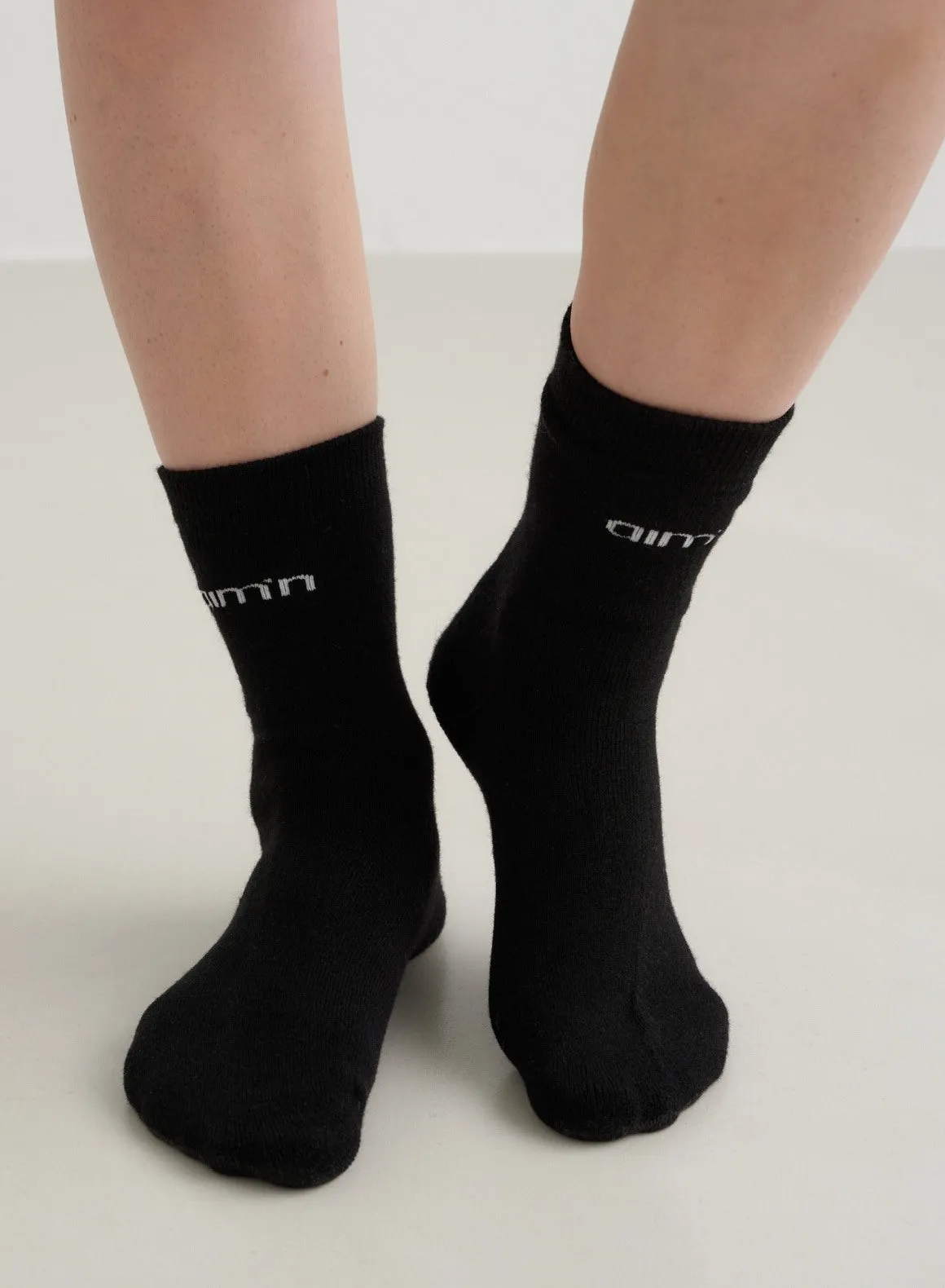 Black Thermo Wool Socks