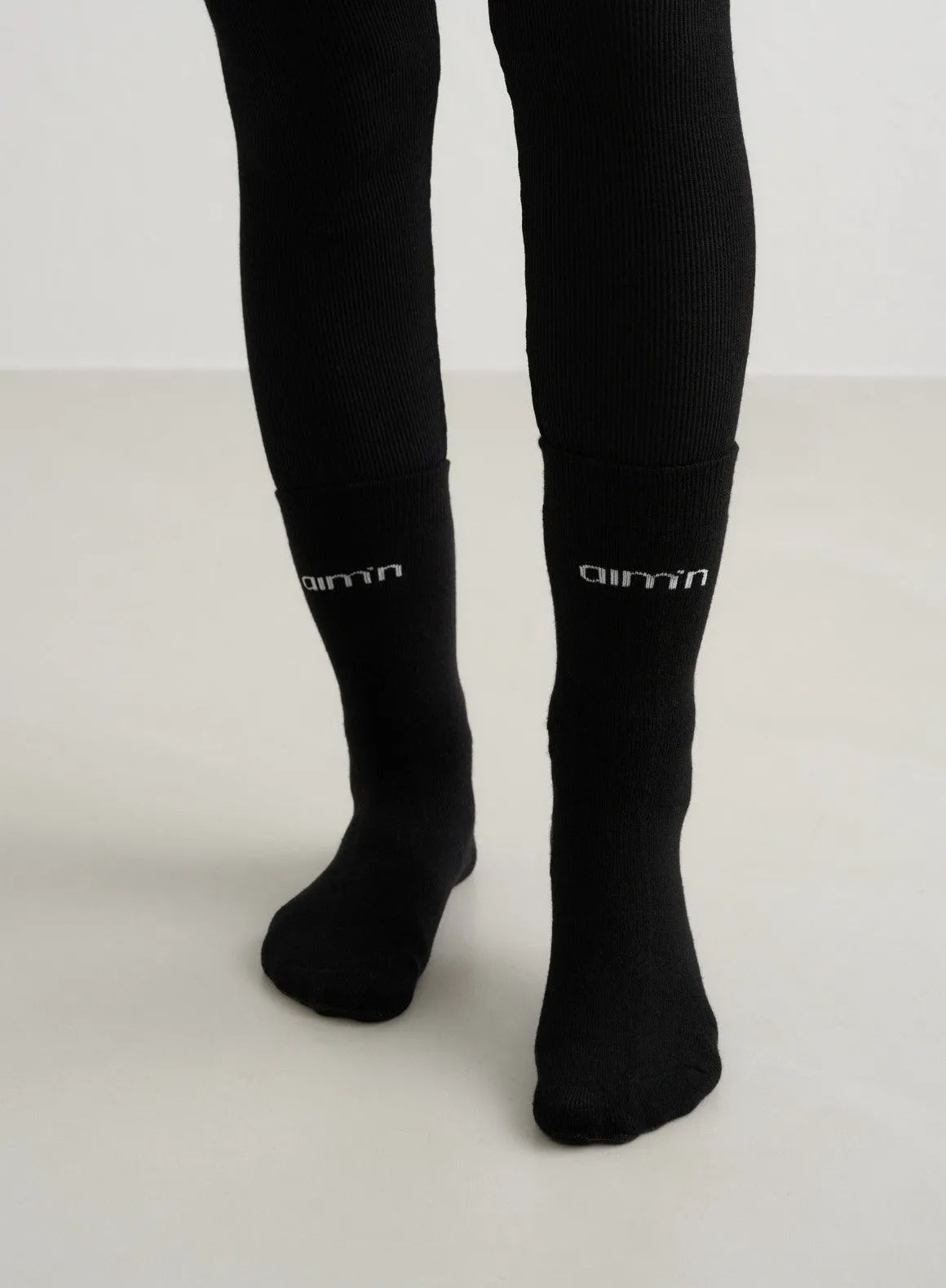 Black Thermo Wool Socks