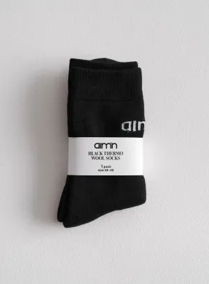 Black Thermo Wool Socks Black Thermo Wool Socks
