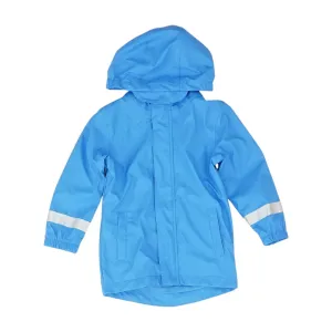 Blue Solid Rain Jacket