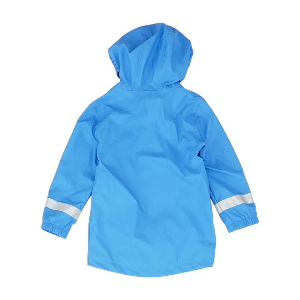 Blue Solid Rain Jacket