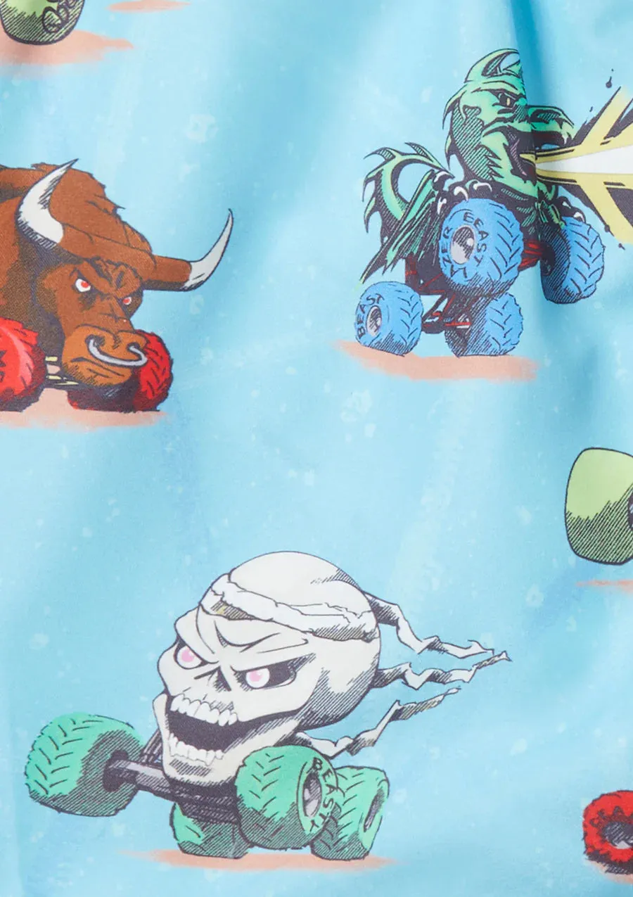 Boardies-  Monster Trucks Swim Trunks