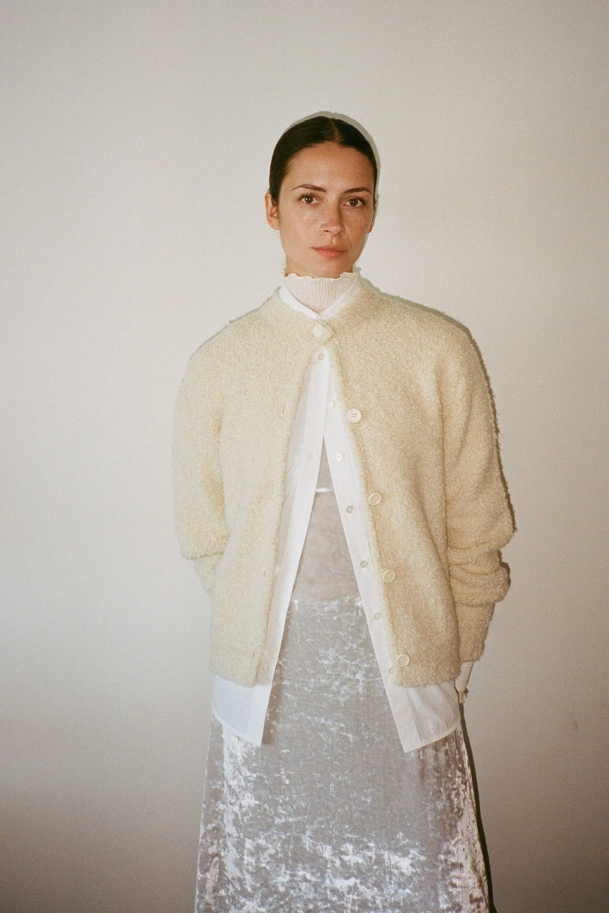 Bobo boucle cardigan - cream