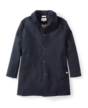 Bonded Wool Mac Navy