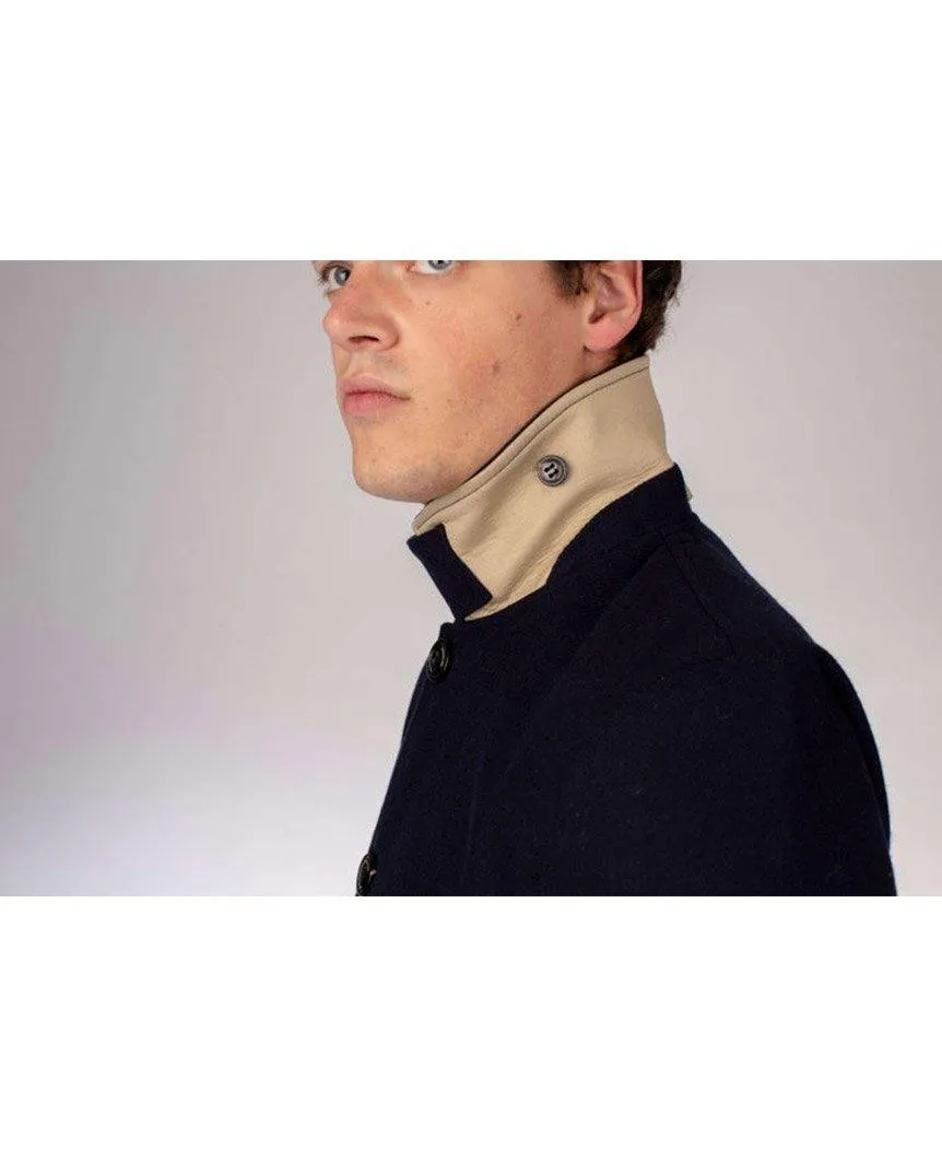 Bonded Wool Mac Navy