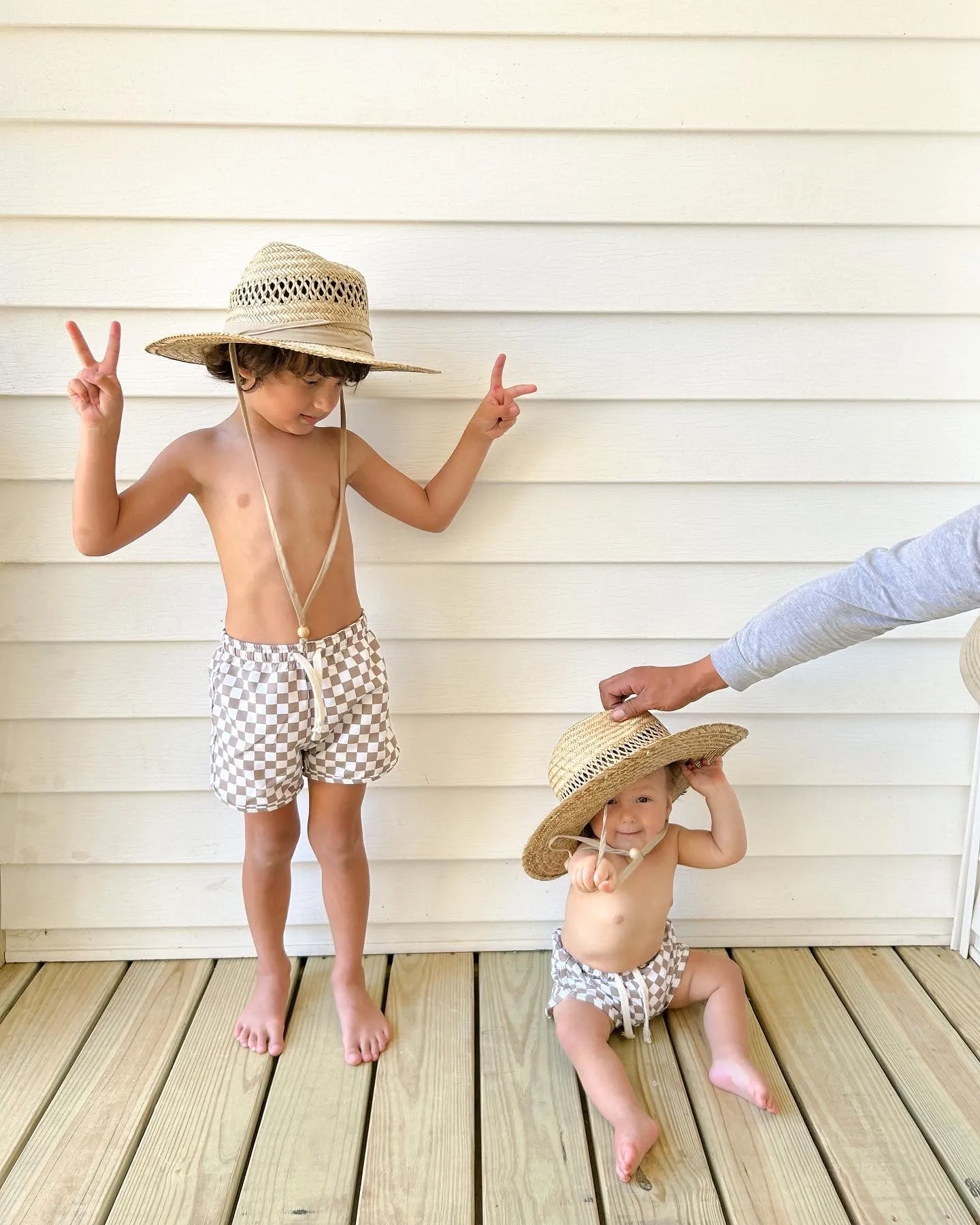 Boys Checkered board shorts