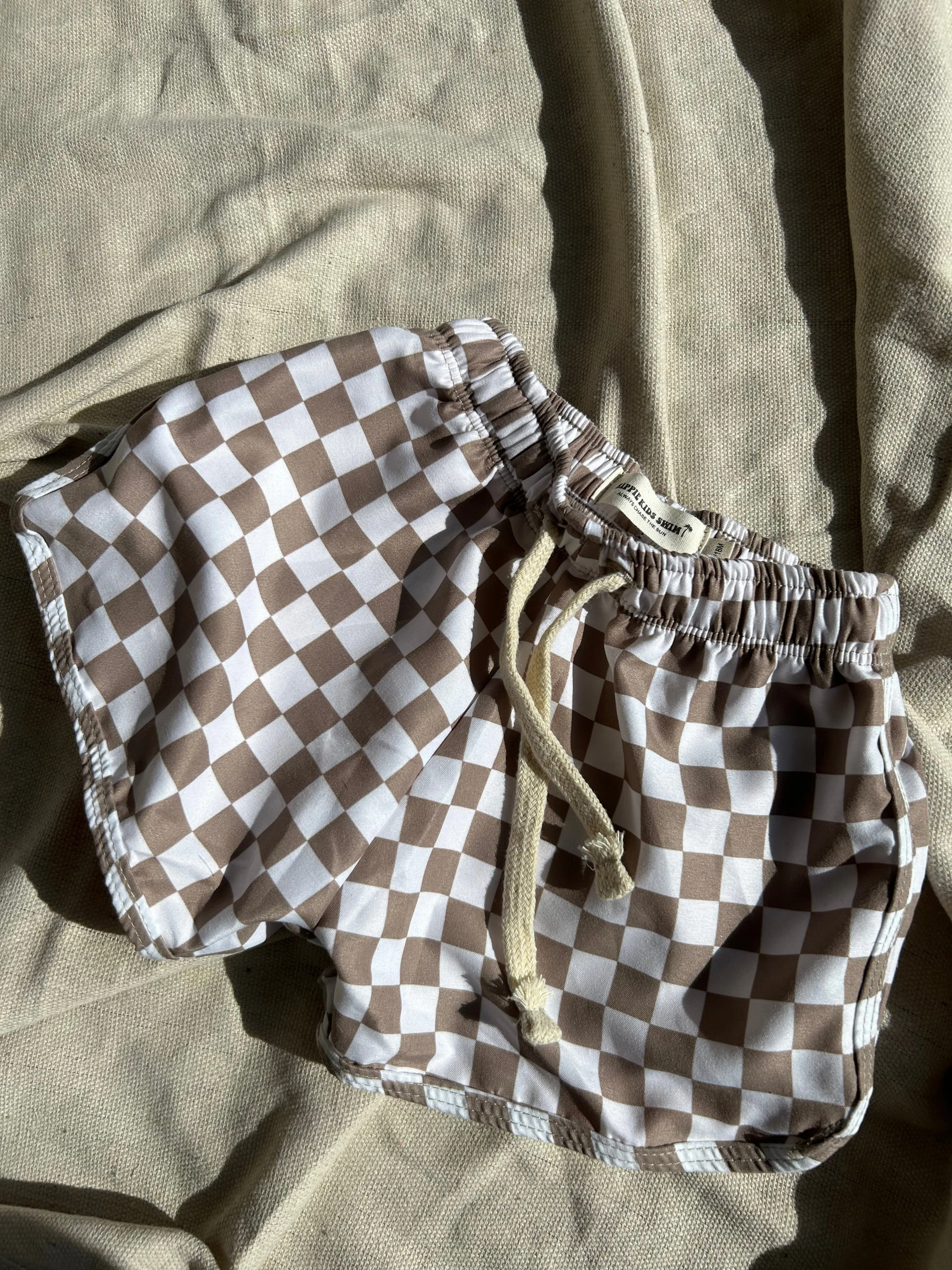 Boys Checkered board shorts