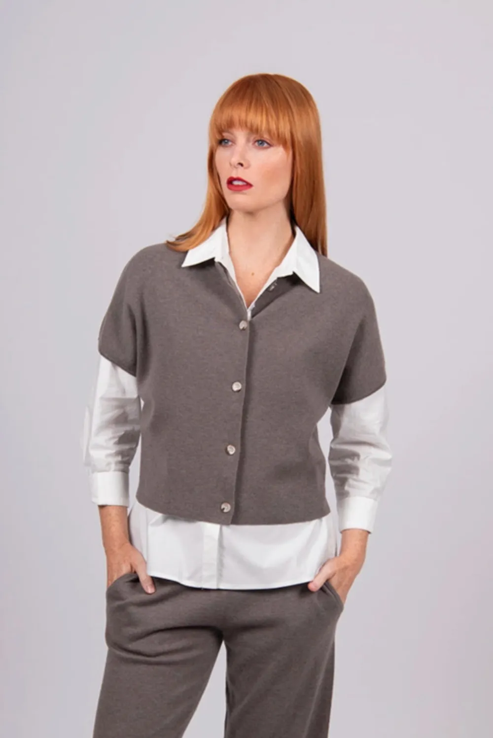 Bridge & Lord Cropped Dolman Vest BL5605