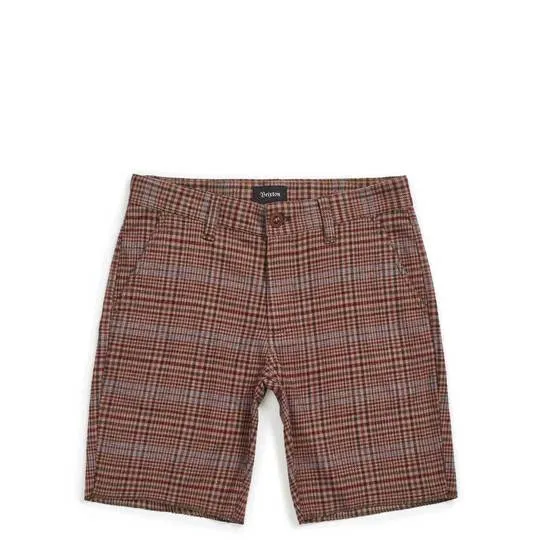 BRIXTON TOIL 2 SHORT PLATINUM PLAID/PLUMB