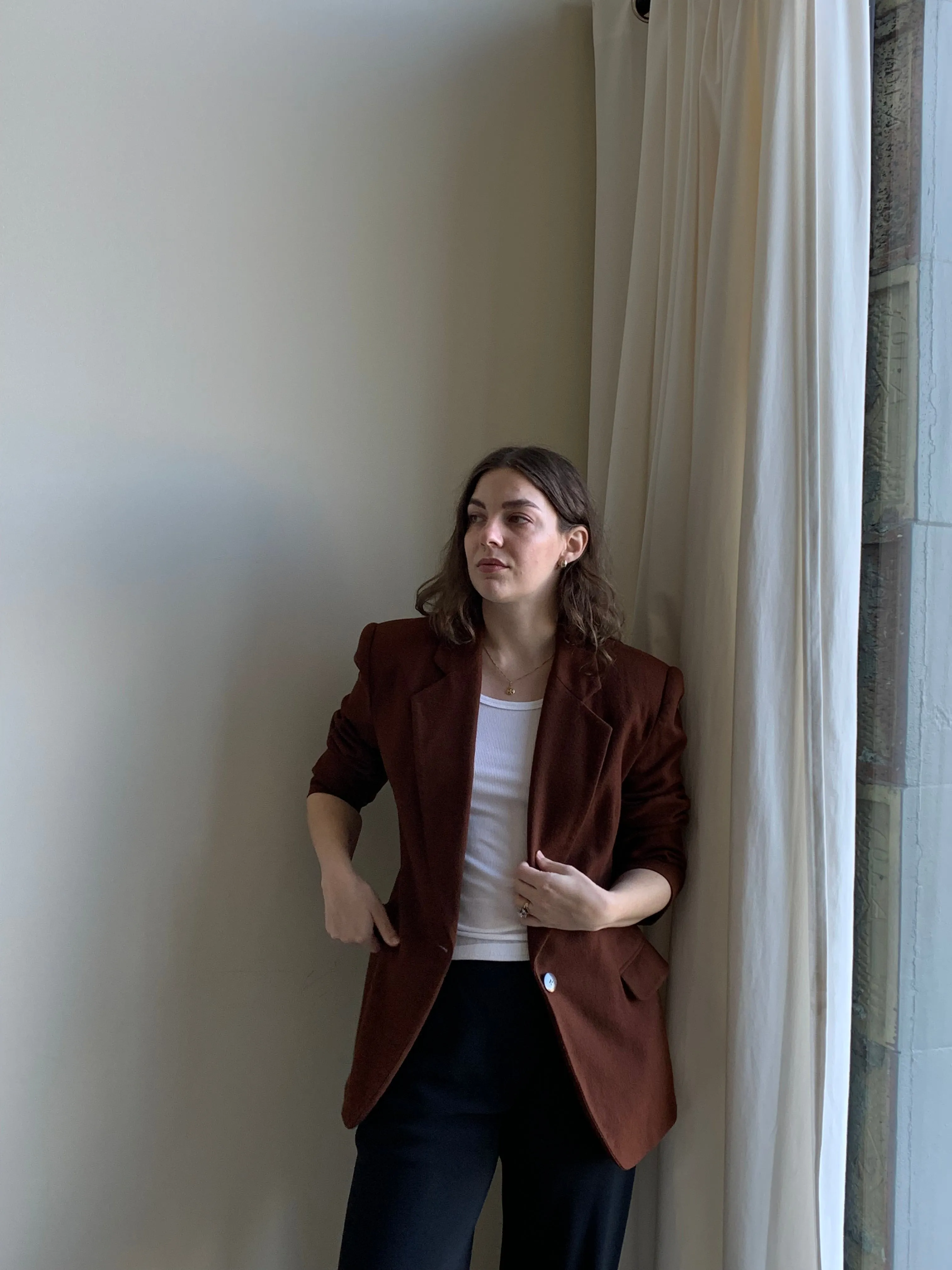 Brown wool blazer