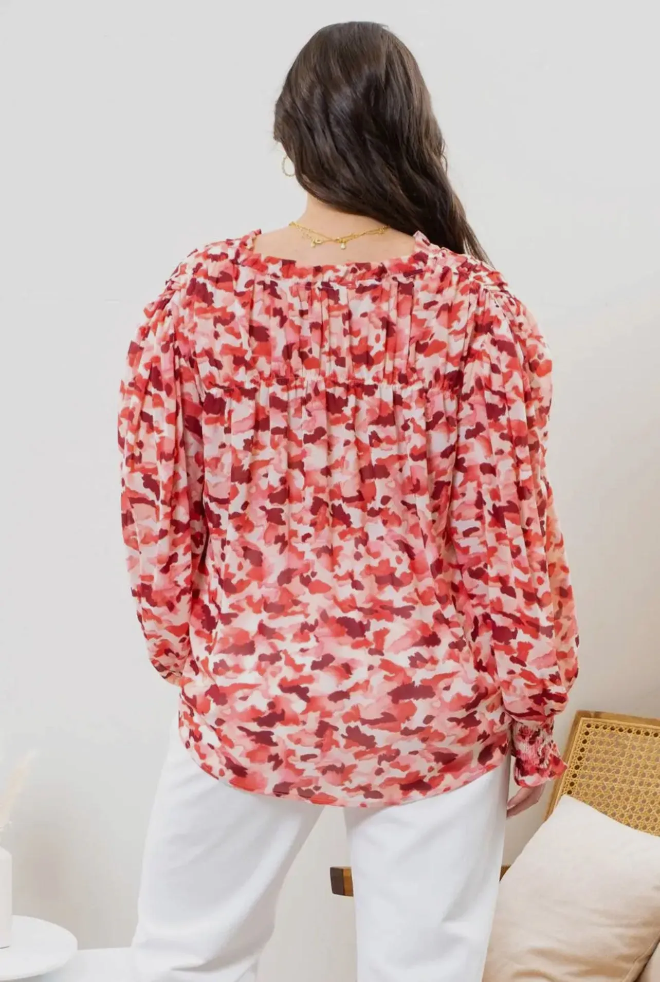 Brush Strokes Blouse (plus)