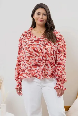Brush Strokes Blouse (plus)