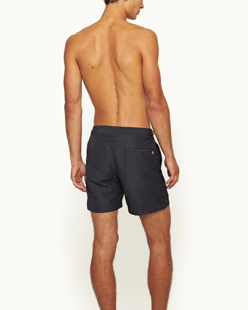 BULLDOG LINEN SWIM SHORT - NIGHT IRIS/STRIPE