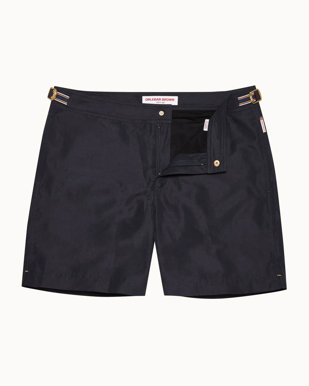 BULLDOG LINEN SWIM SHORT - NIGHT IRIS/STRIPE