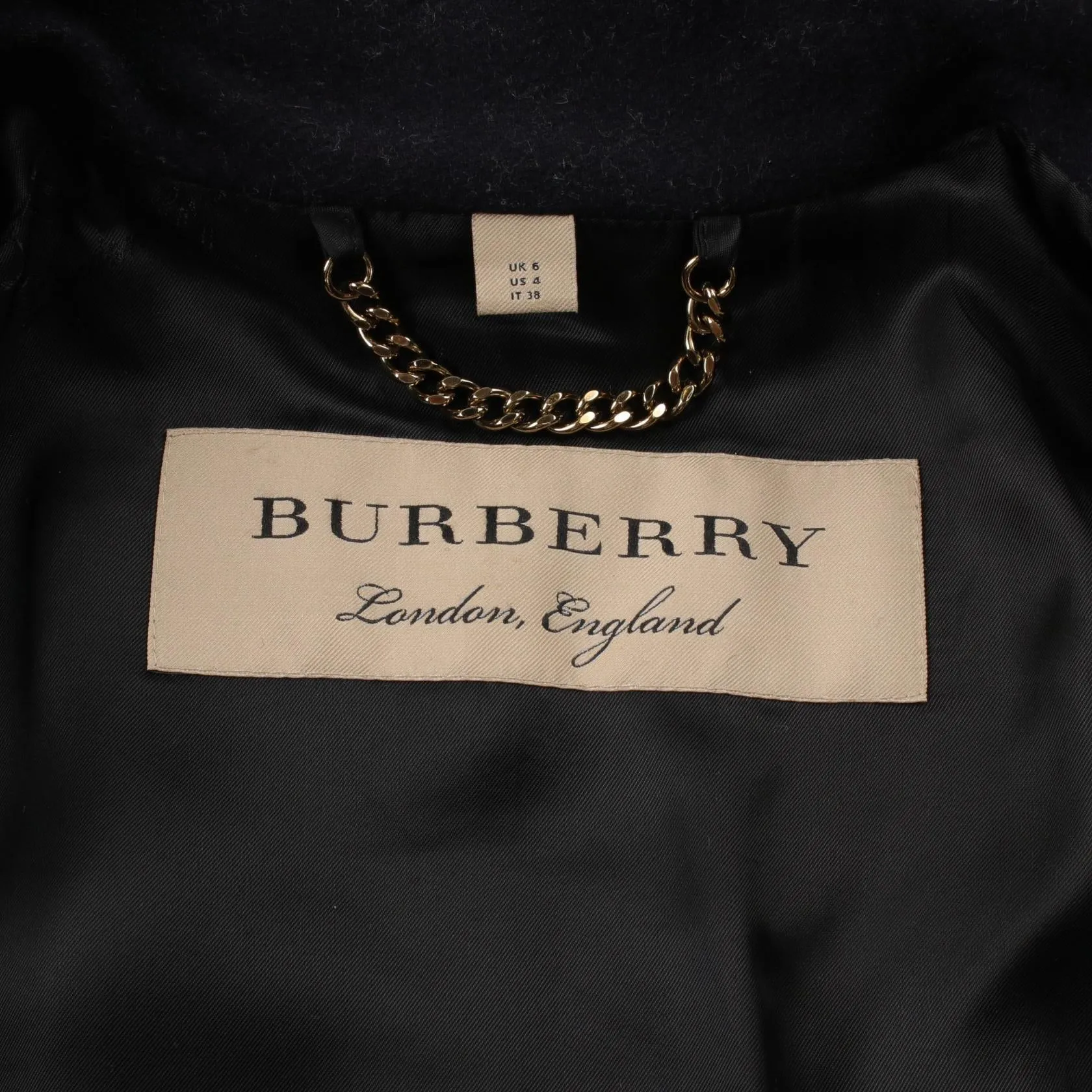 Burberry Wool Outerwear Navy UK6 US4