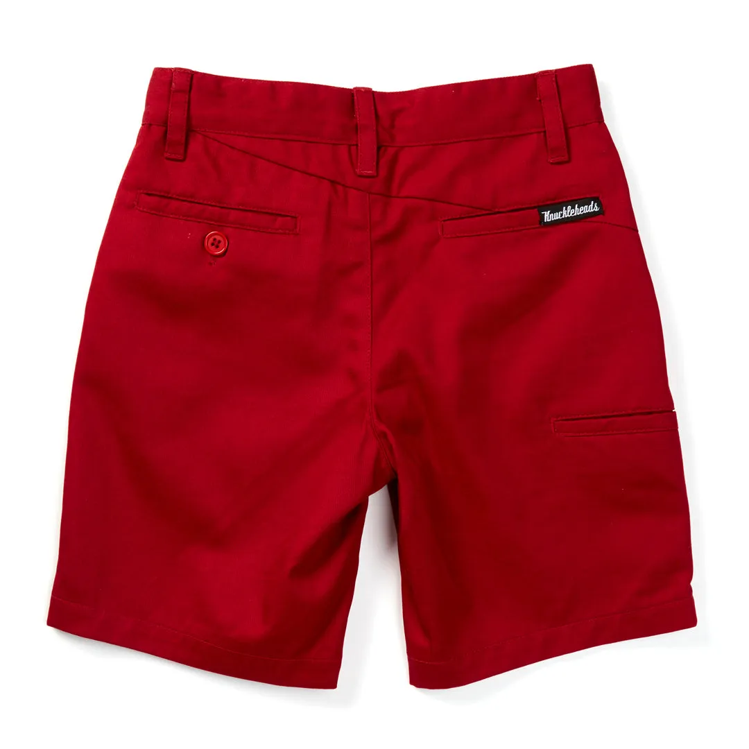 Burgundy Knuckleheads Baby Kids Chino Shorts