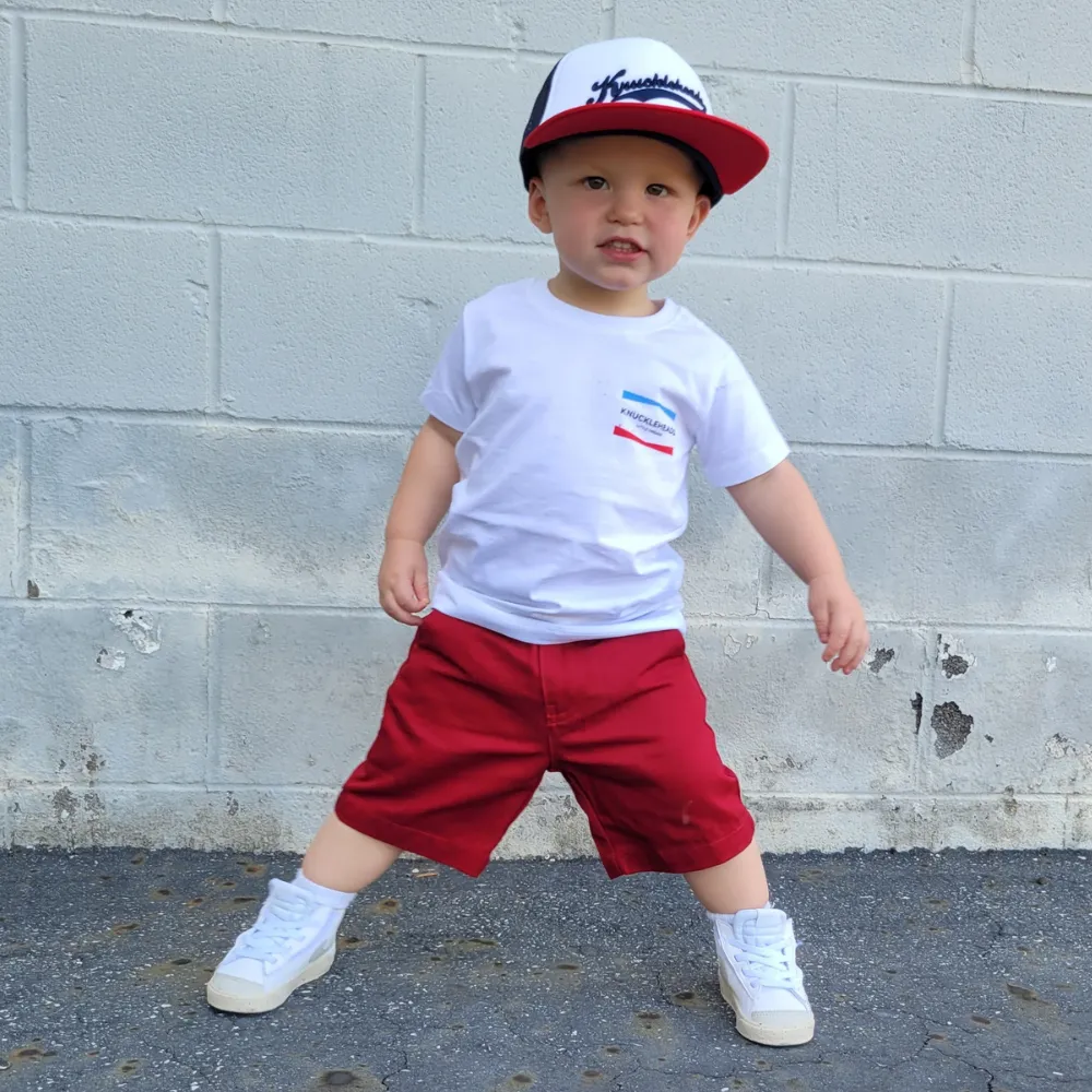 Burgundy Knuckleheads Baby Kids Chino Shorts