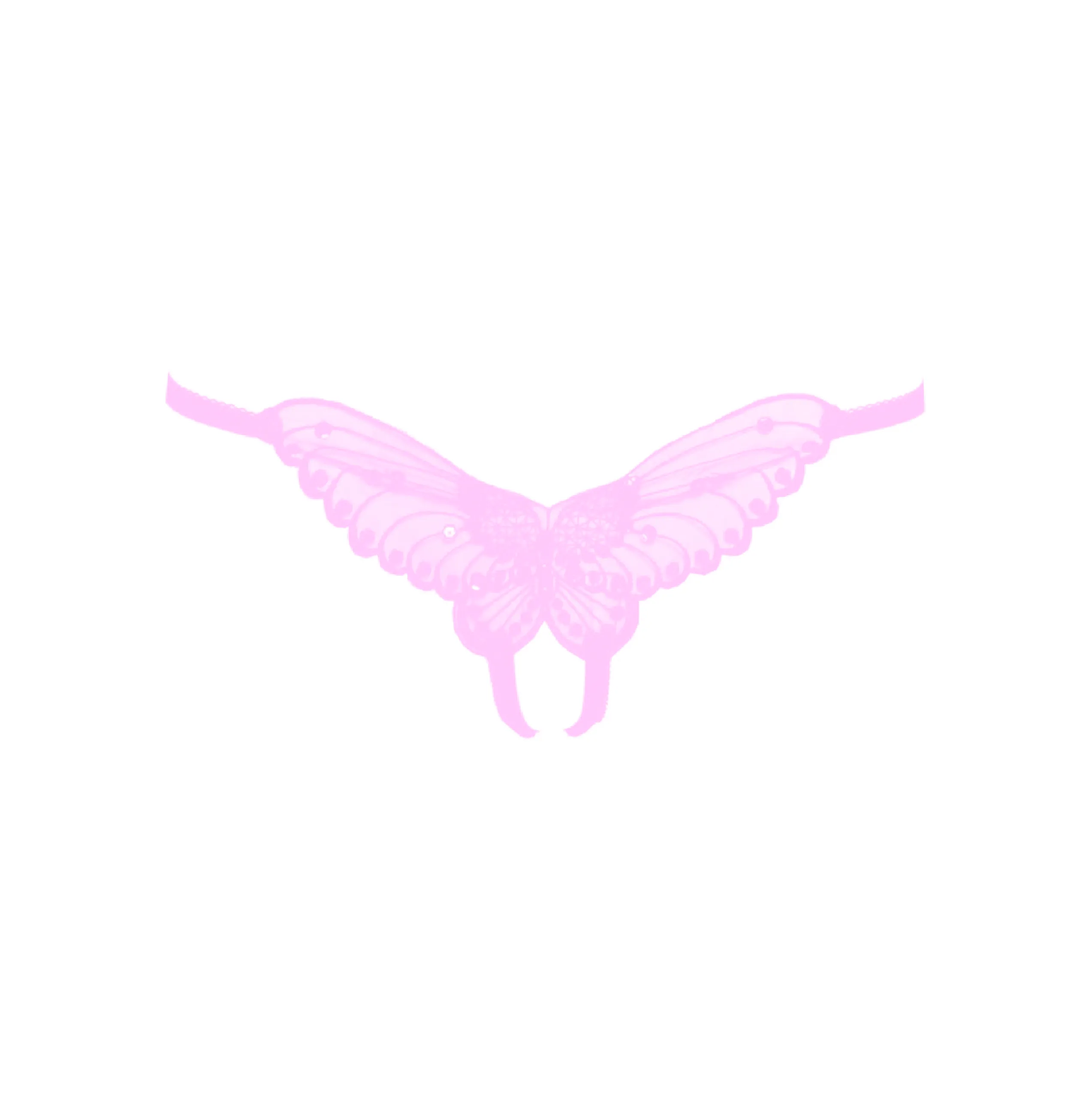 Butterfly Crotchless with Pearl Sequin Detail - Plus Size