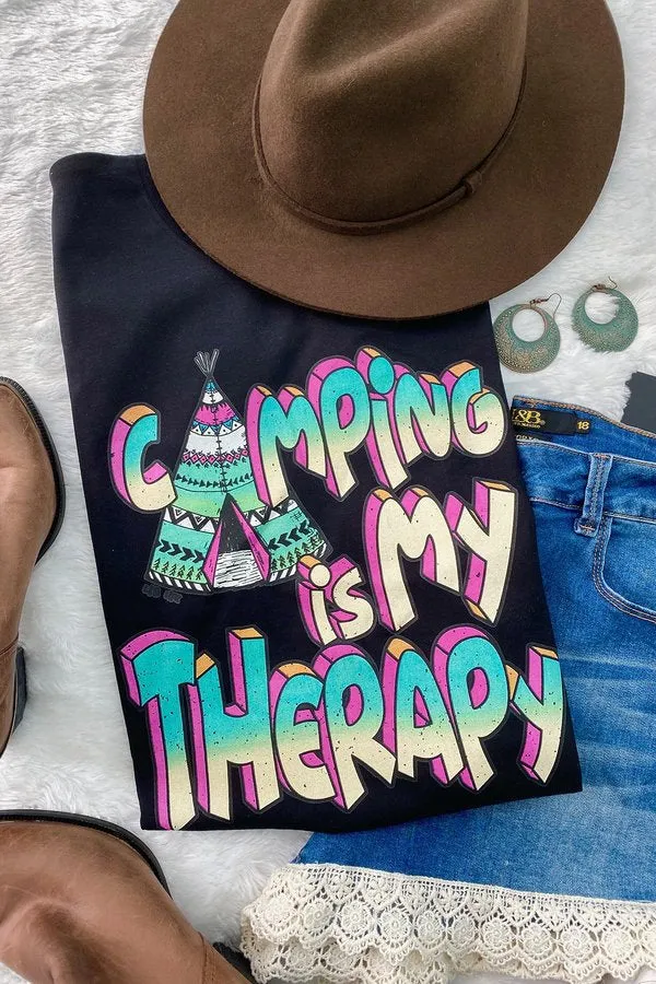 CAMPING IS MY THERAPY TEE