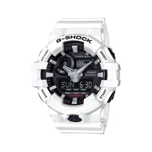 Casio G-Shock Men Analog-Digital Watch GA-700-7A White Resin Strap