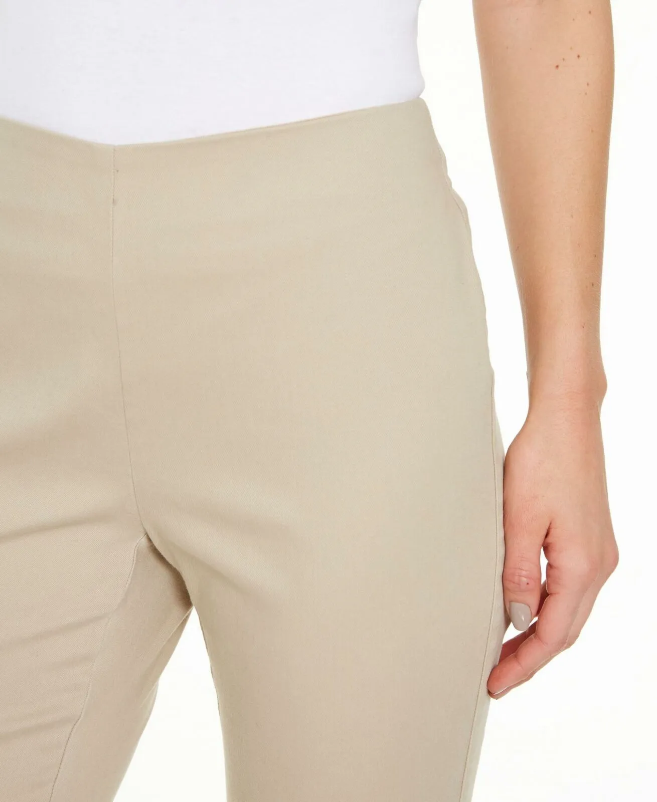 Charter Club Petite Chelsea Stretch Twill Pull On Cropped Pants