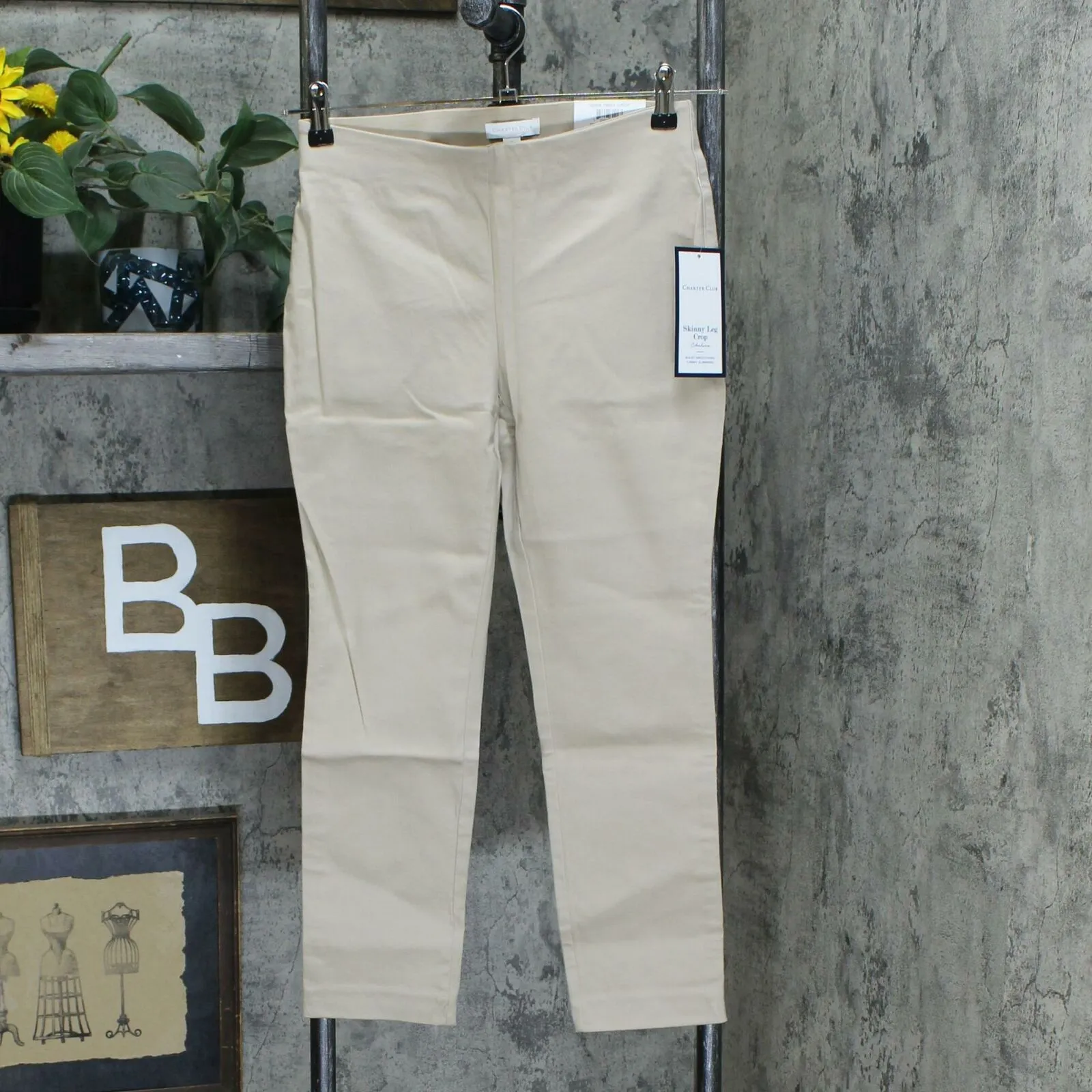 Charter Club Petite Chelsea Stretch Twill Pull On Cropped Pants