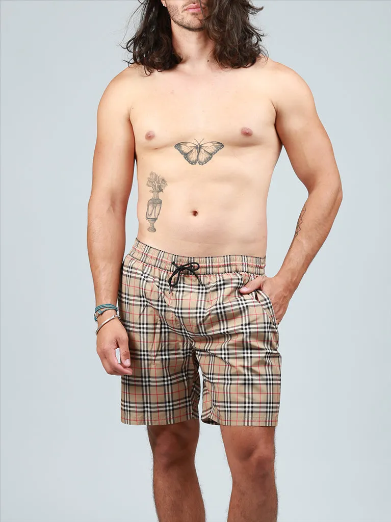 Check Swim Shorts