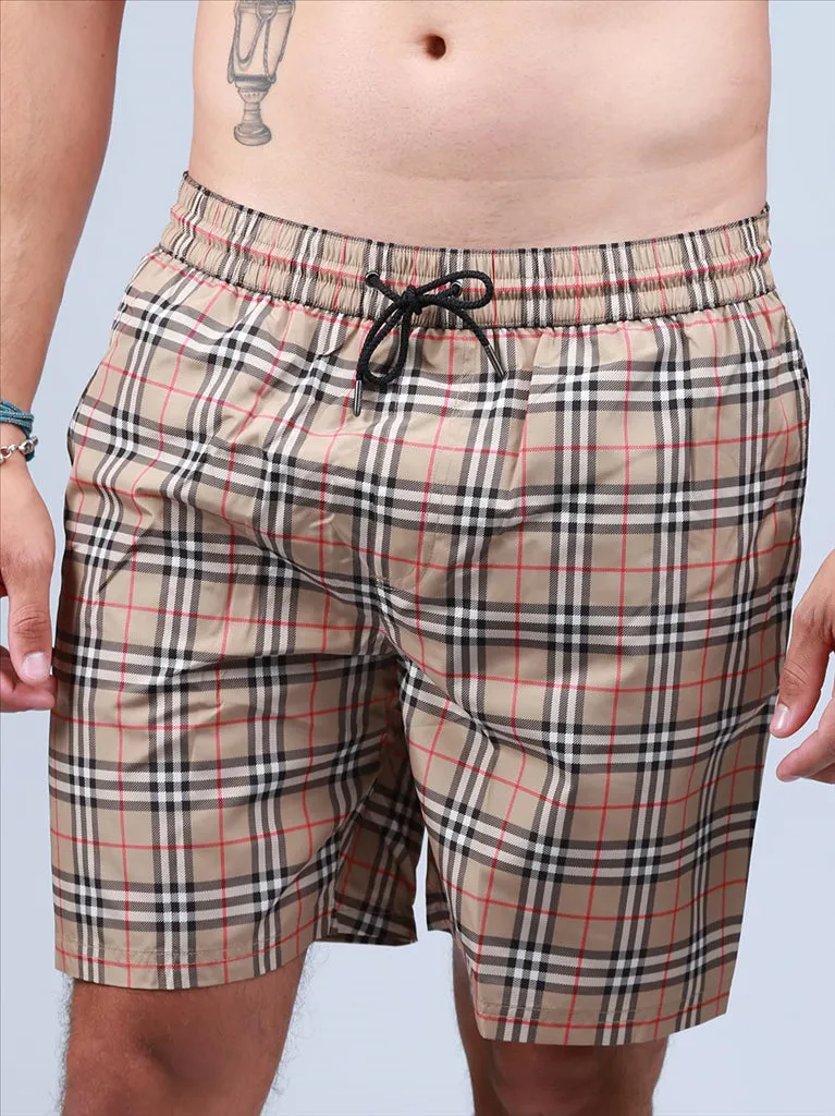 Check Swim Shorts