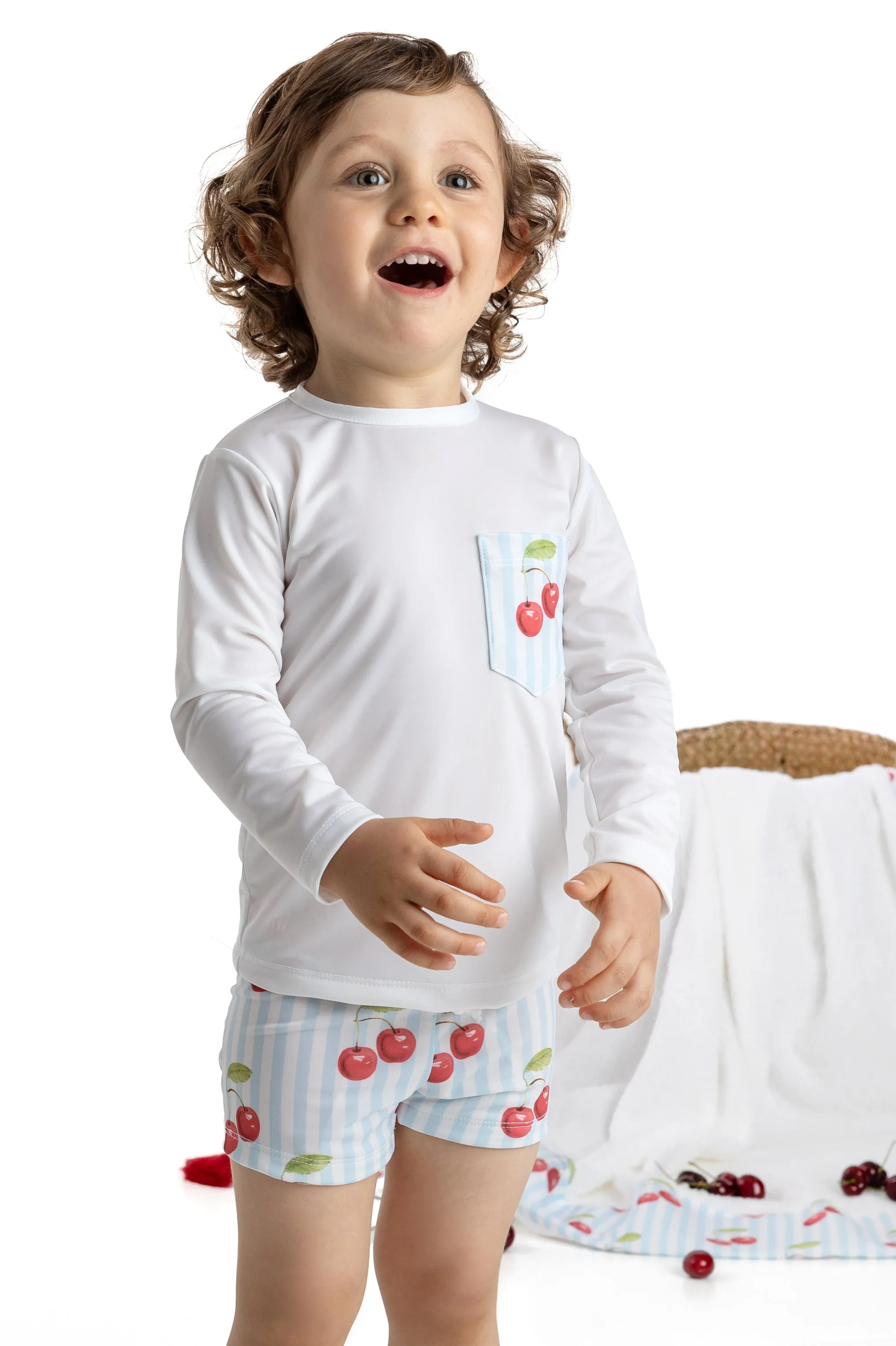 CHERRIES Lycra Swim Shorts