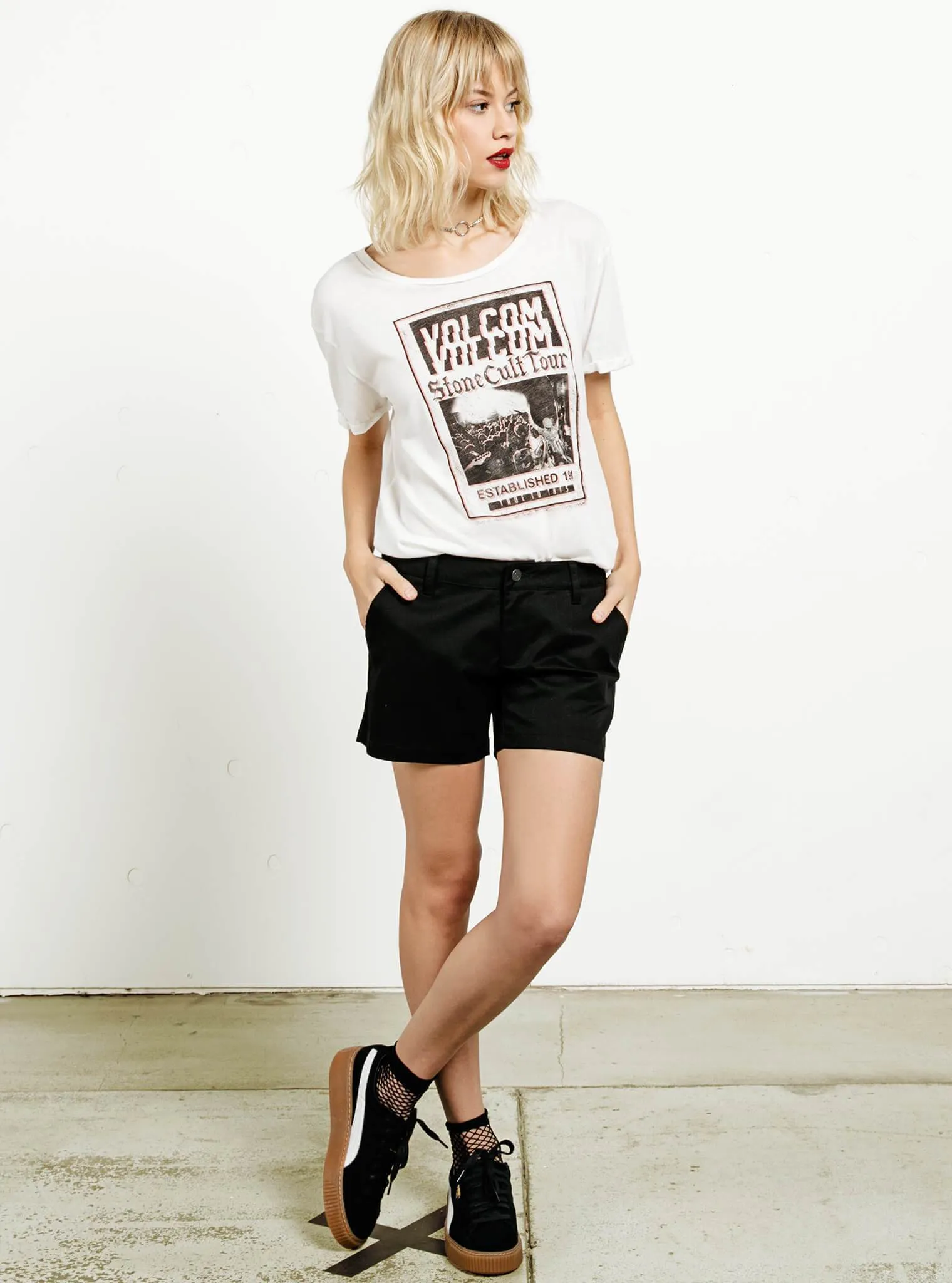 Chino-Shorts Frochickie Midi - Black