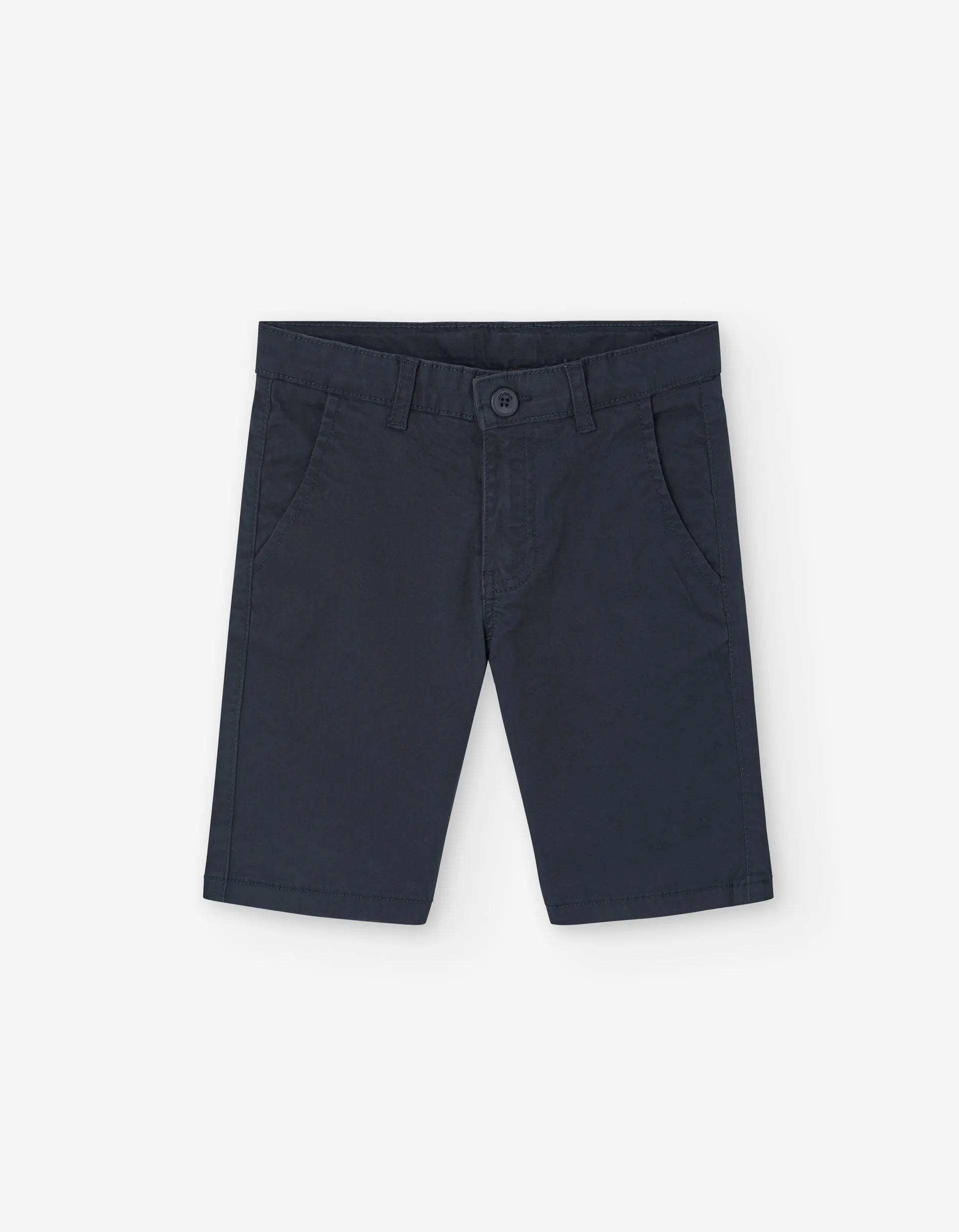 Chino Twill Shorts for Boys, Dark Blue