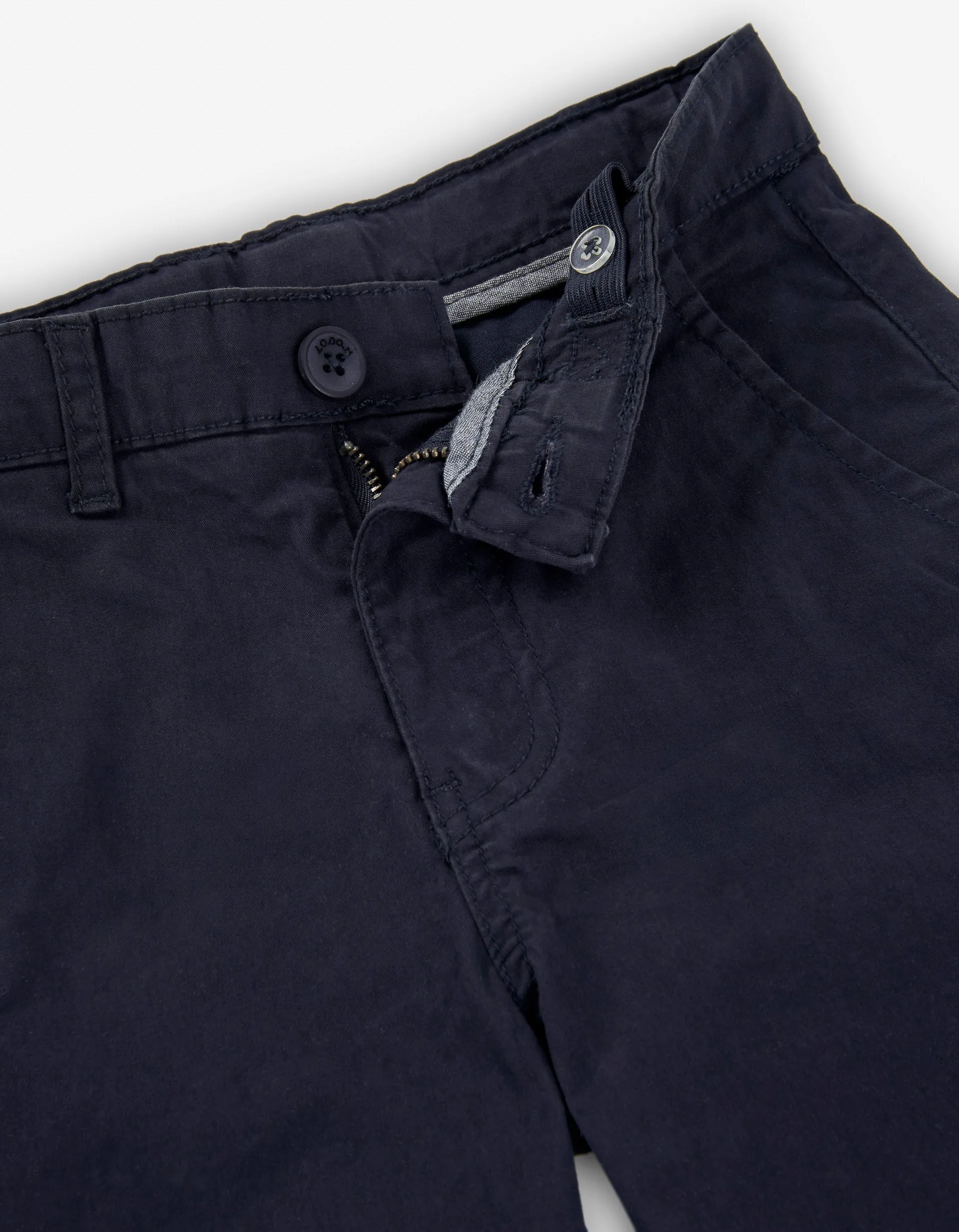 Chino Twill Shorts for Boys, Dark Blue