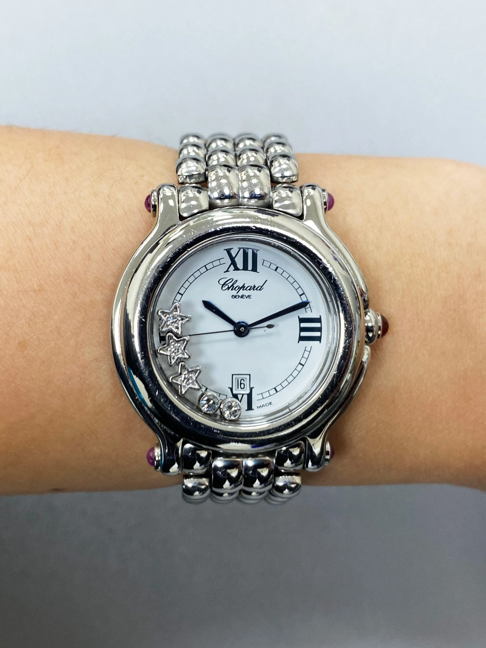 Chopard Happy Sport 27/8236-23 White Dial Ladies Watch
