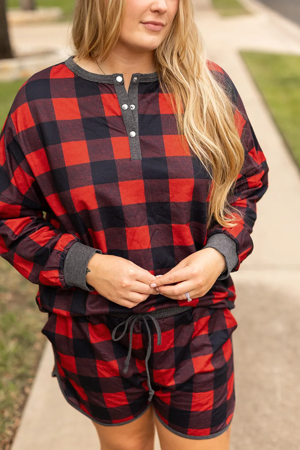 Christmas Top and Shorts Plus Size Set