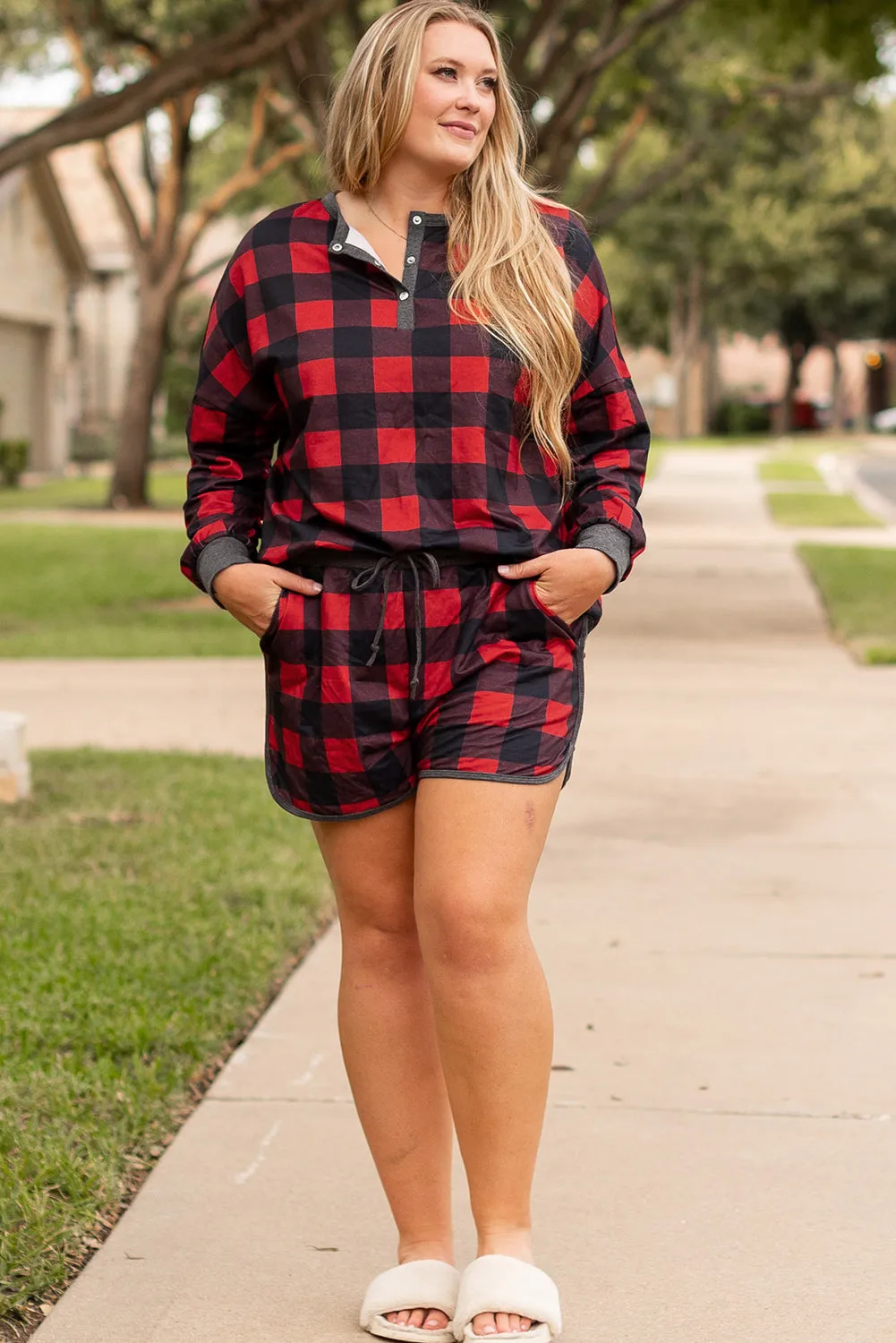 Christmas Top and Shorts Plus Size Set