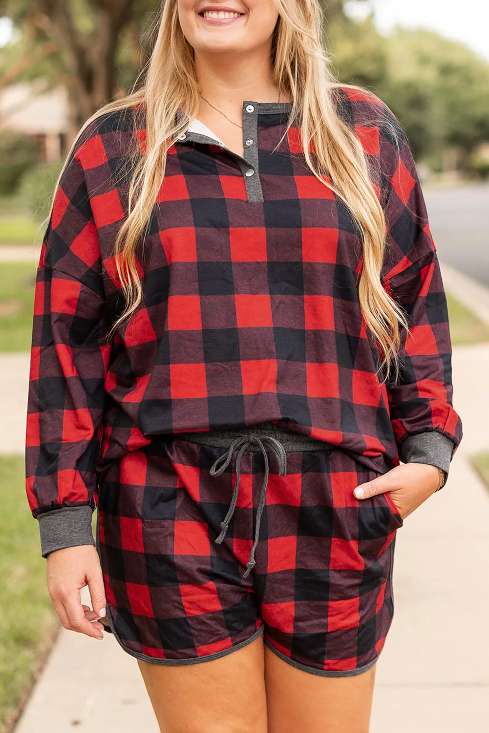 Christmas Top and Shorts Plus Size Set