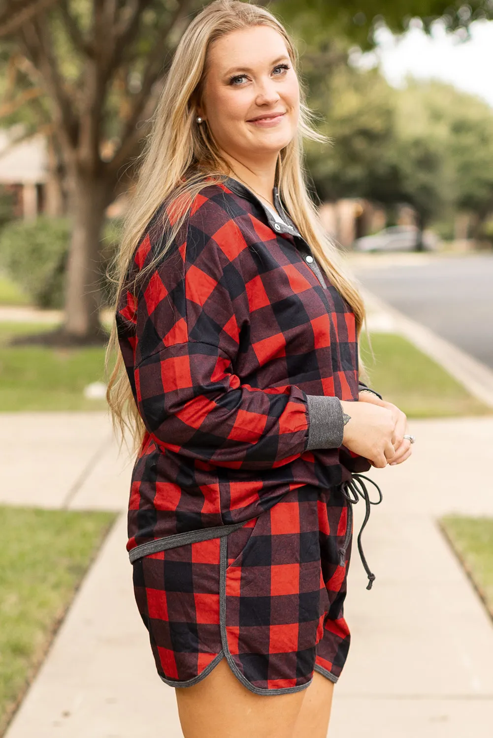 Christmas Top and Shorts Plus Size Set