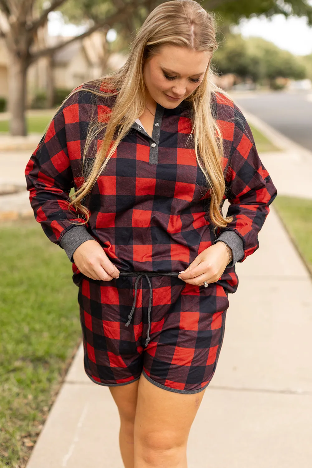 Christmas Top and Shorts Plus Size Set