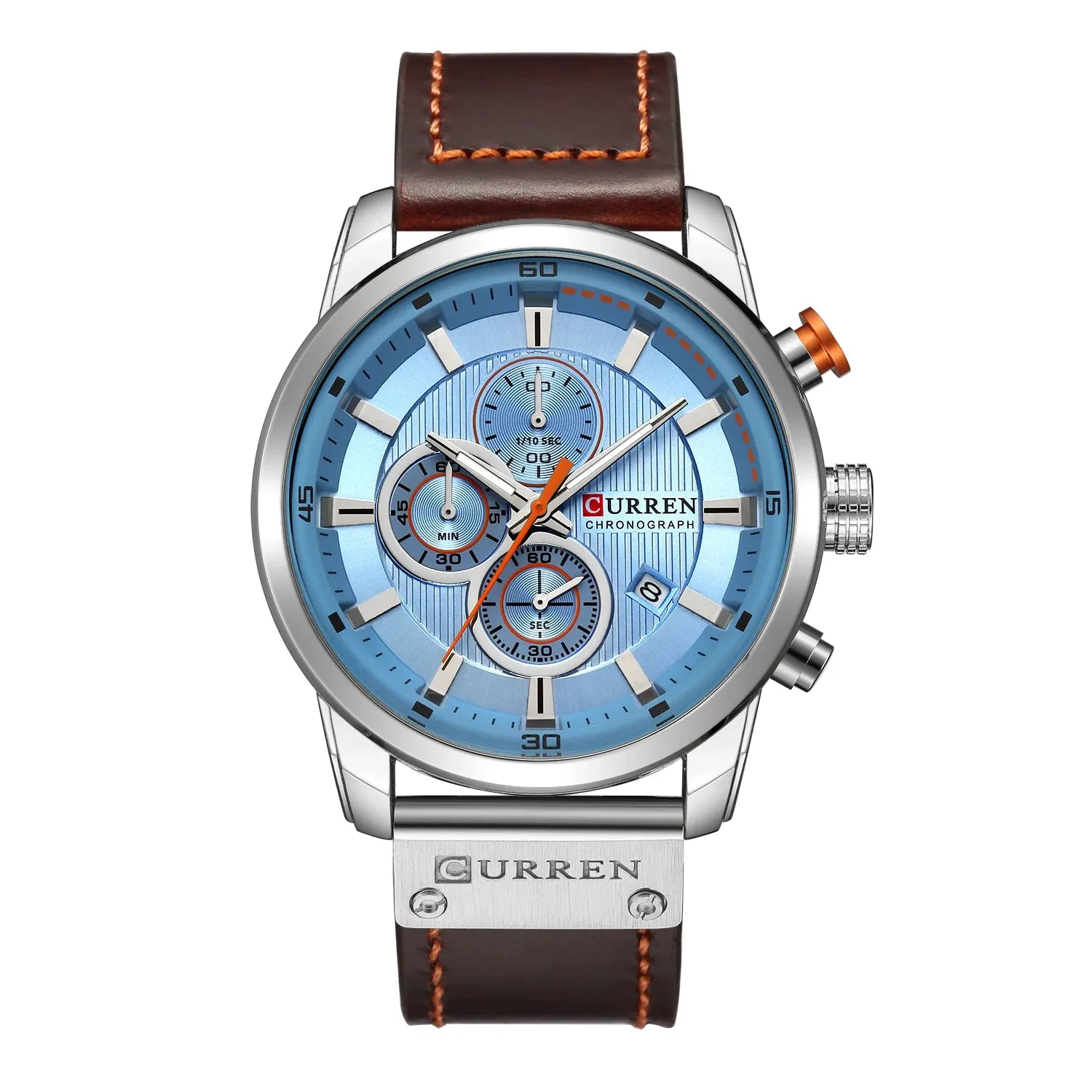 Chrono Sport Men's Leather Watch
