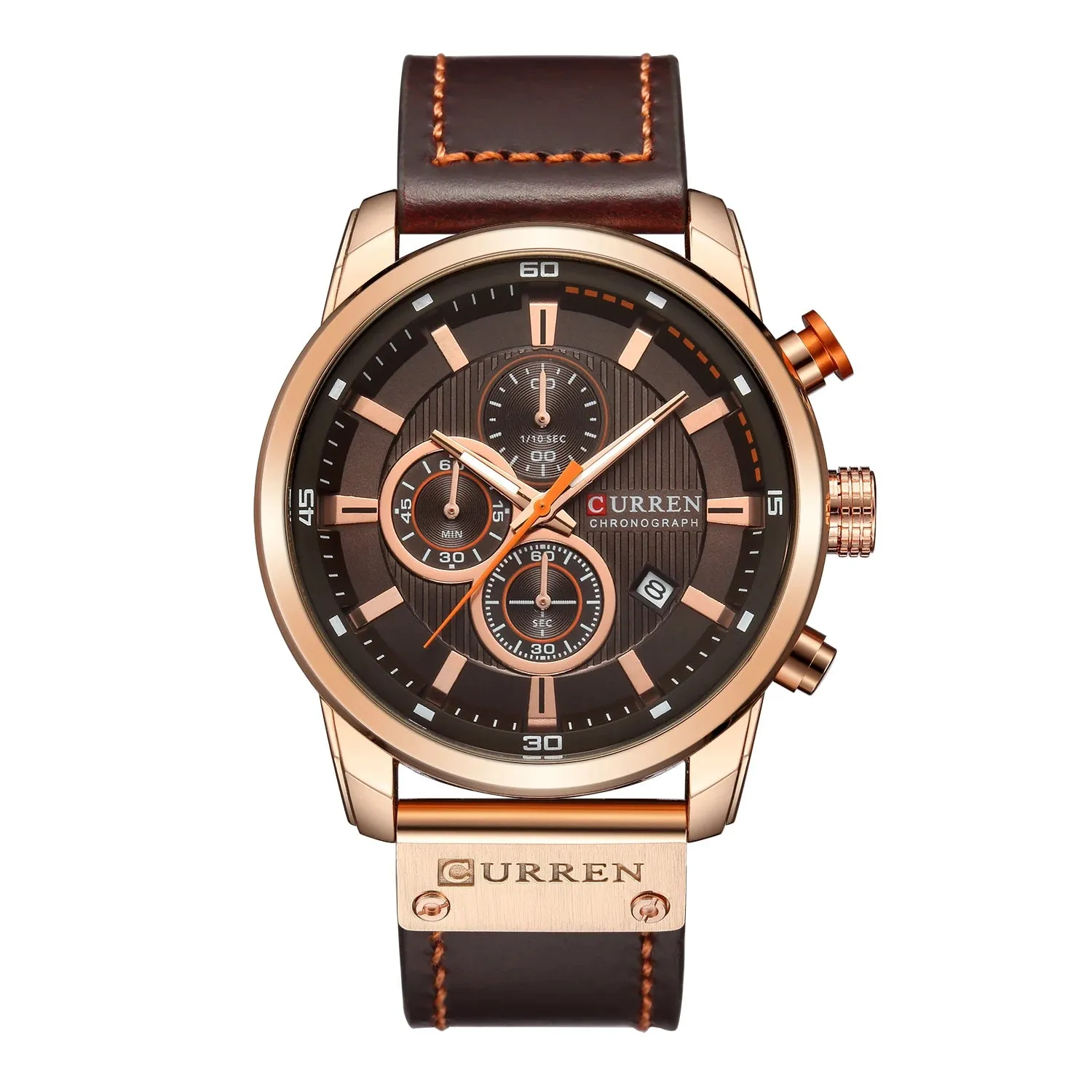 Chrono Sport Men's Leather Watch