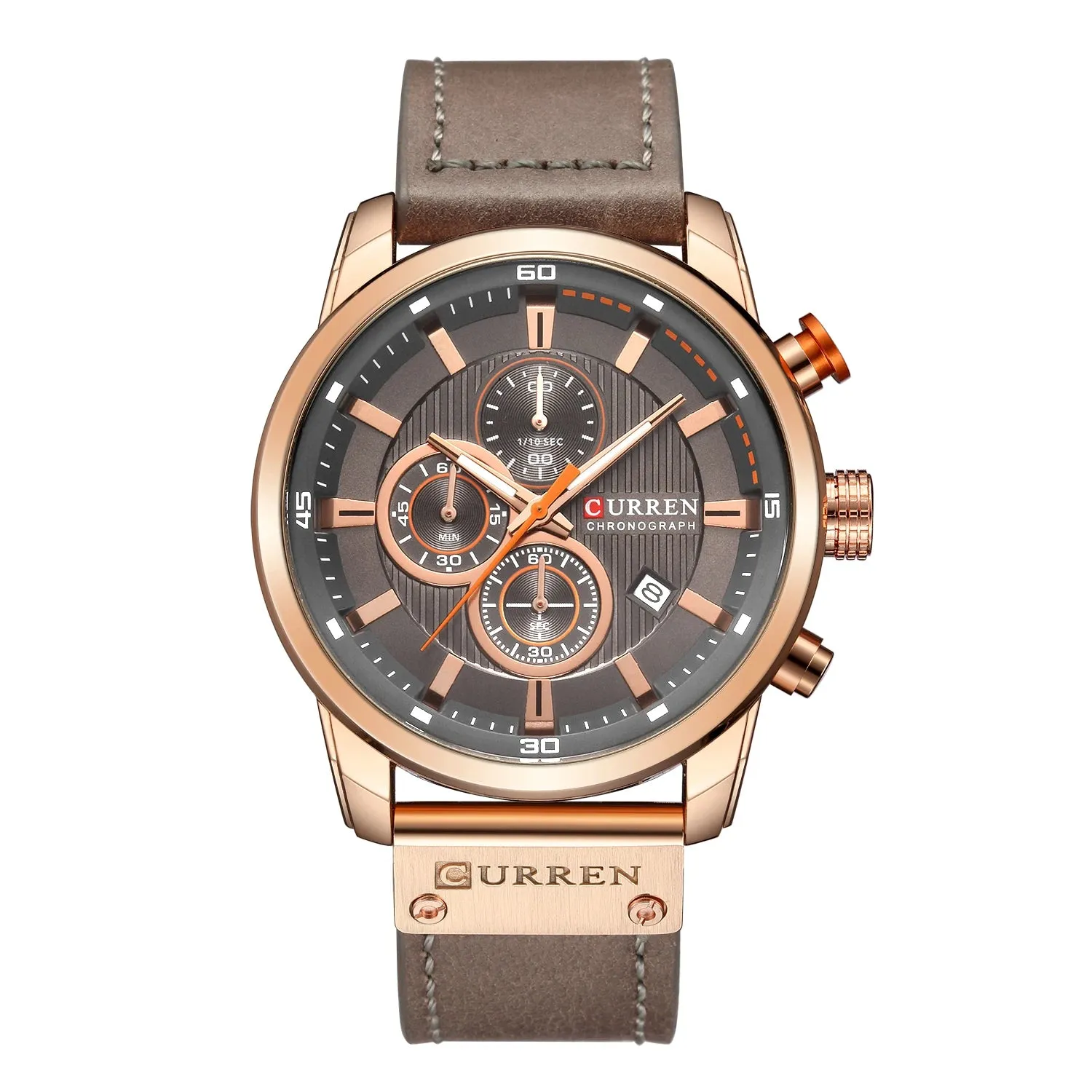 Chrono Sport Men's Leather Watch