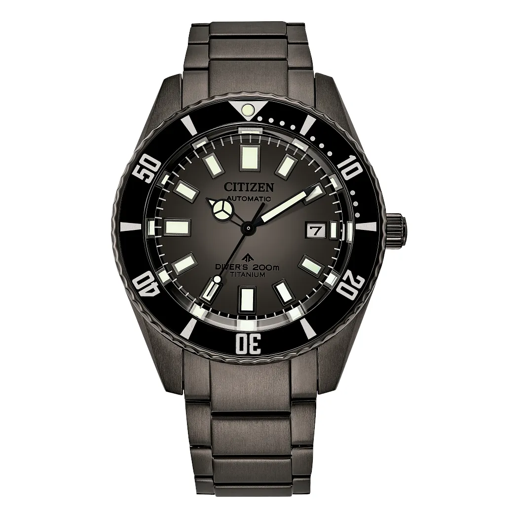 Citizen Promaster Dive Automatic Mens Grey Dial Titanium Watch