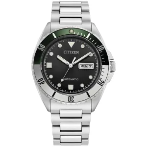 Citizen Sport Automatic Mens Stainless Steel  Black Dial Watch