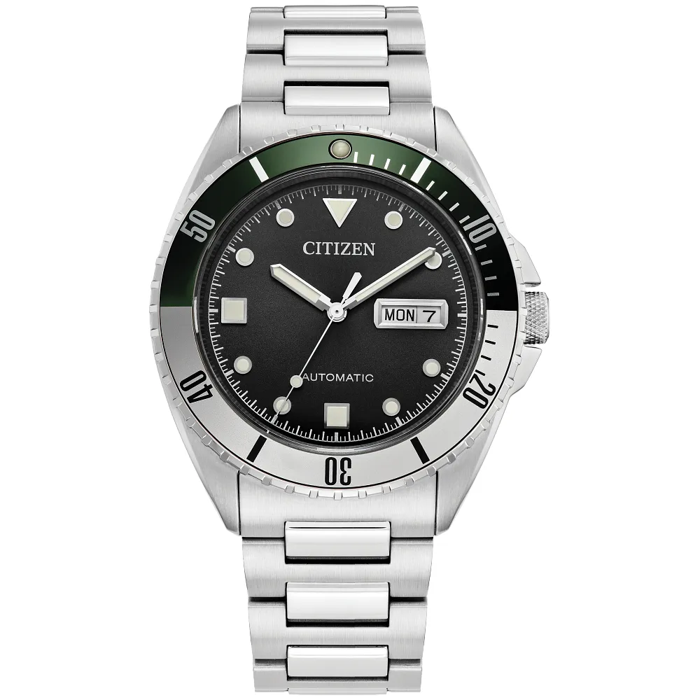 Citizen Sport Automatic Mens Stainless Steel  Black Dial Watch