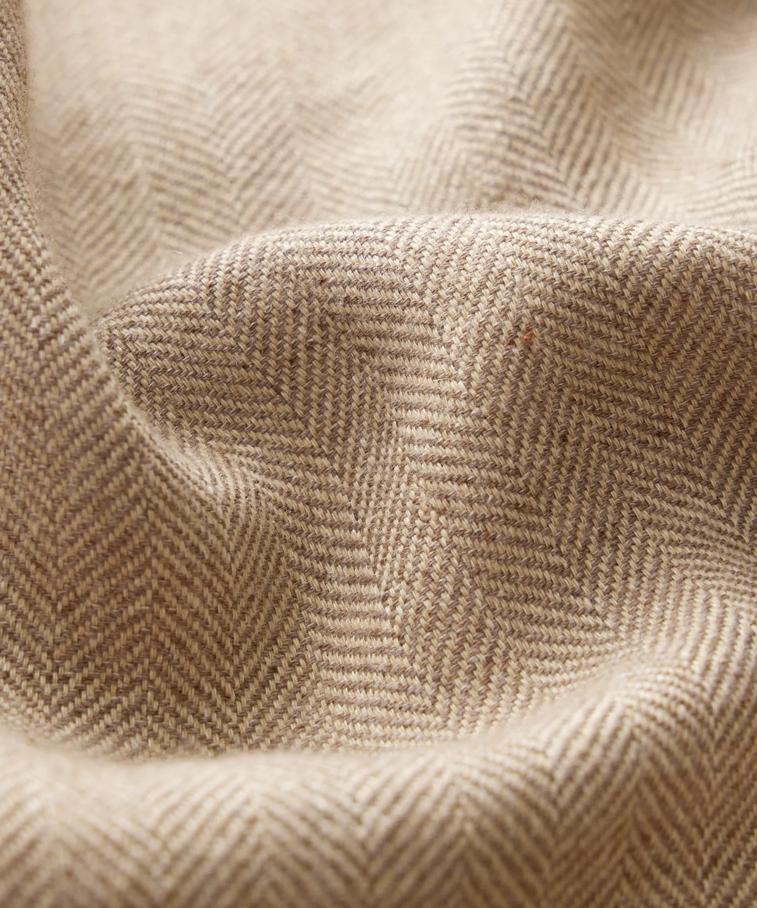 Classic Fit Herringbone Linen-Wool Shirt Jacket